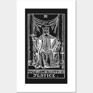 Justice Tarot in black Posters and Art